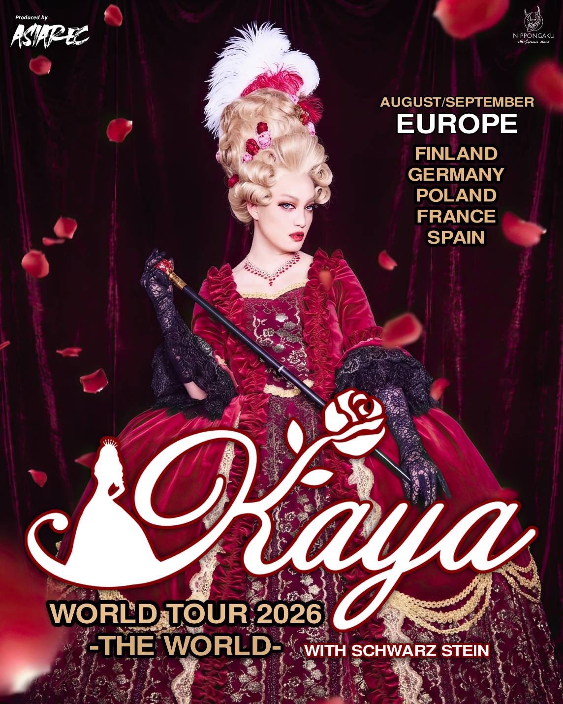 HFnCb UaAAEczp - 【LIVE ANNOUNCEMENT】Kaya+Schwarz Stein World Tour 2026 -THE WORLD- - NIPPONGAKU