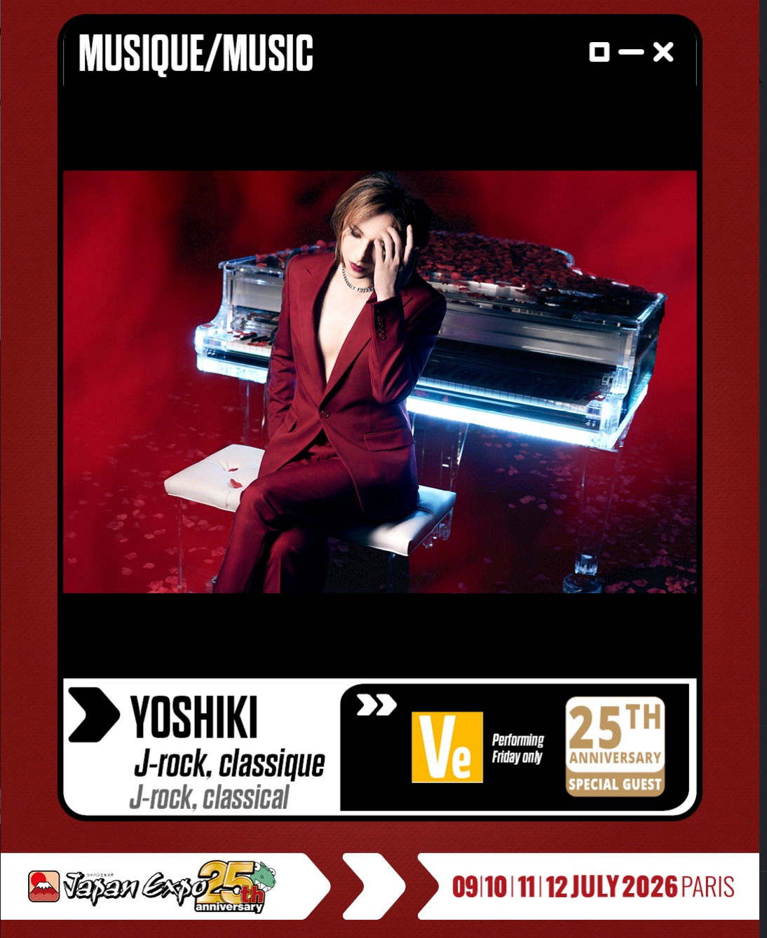yoshiki - 【NEWS】Japan Expo 2026で日本の音楽シーンが主役に - NIPPONGAKU