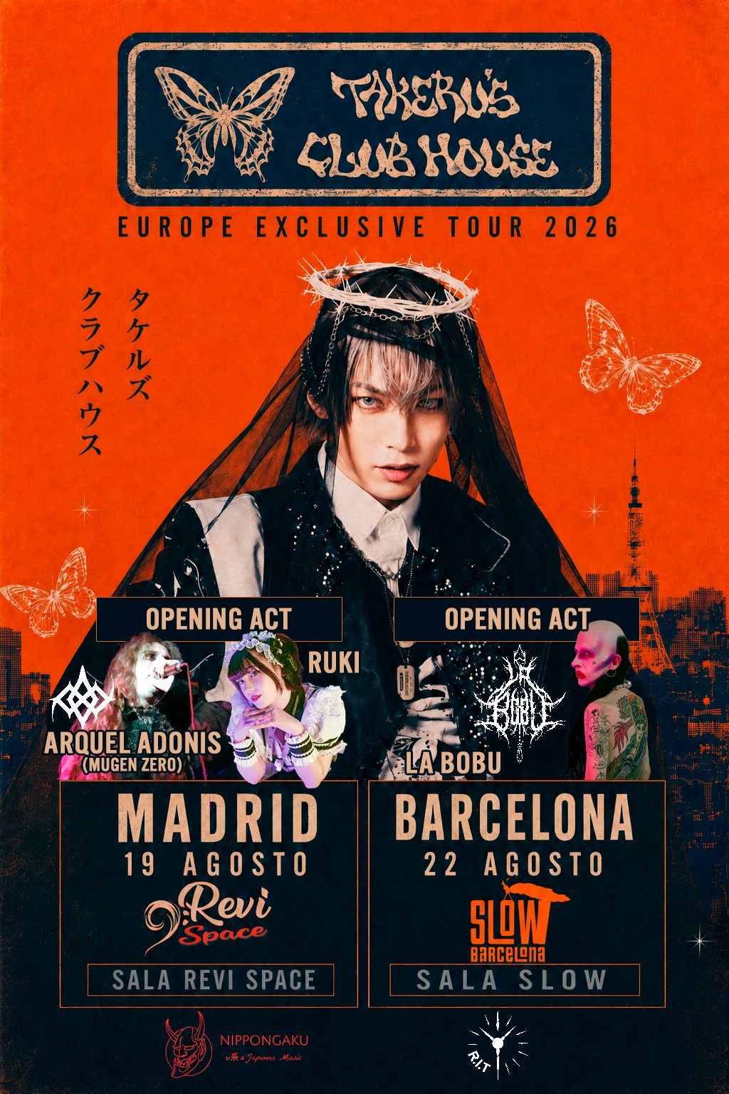 v4 cartel takeru - 【LIVE ANNOUNCEMENT】ー TAKERU’S CLUB HOUSE ー EUROPE 2026: Madrid & Barcelona | OPENING ACTS CONFIRMADOS! - NIPPONGAKU